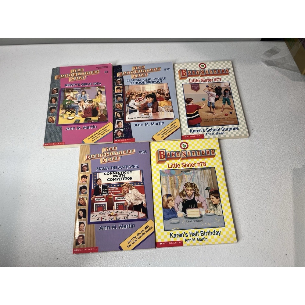 The Babysitters Club Book Lot 1996 #1, #77, #78, #101, #105